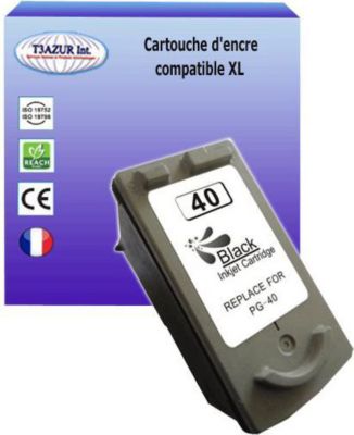 Cartouche d'encre T3AZUR pour Canon PG40, PG37 Noire