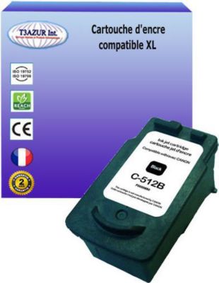 Cartouche d'encre T3AZUR pour Canon PG-512 Noire