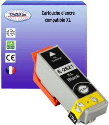 Cartouche d'encre T3AZUR pour Epson T2621 /T26XL Noire Cartouche d'encre T3AZUR pour Epson T2621 /T26XL Noire