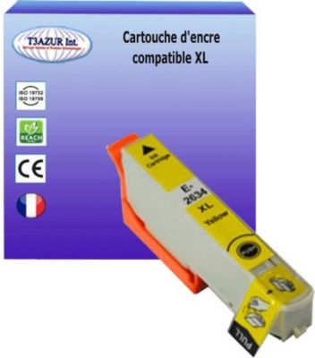 Cartouche d'encre T3AZUR pour Epson T2634 / T26XL Jaune Cartouche d'encre T3AZUR pour Epson T2634 / T26XL Jaune