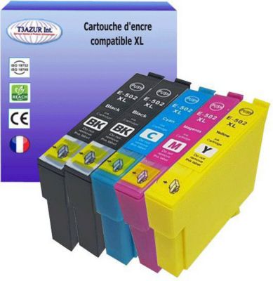 Cartouche d'encre T3AZUR pour Epson 502XL (pack5)