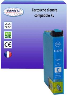 Cartouche d'encre T3AZUR pour Epson T2712 / T27XL Cyan Cartouche d'encre T3AZUR pour Epson T2712 / T27XL Cyan