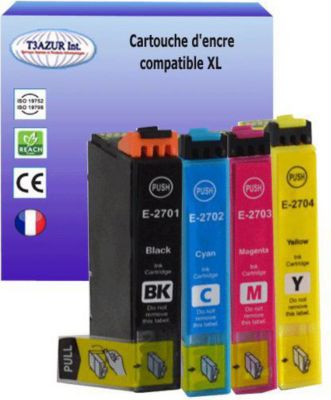 Cartouche d'encre T3AZUR pour Epson T2711/2/3/4 (pack 4)