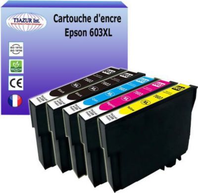Cartouche d'encre T3AZUR pour Epson 603XL (pack 5)