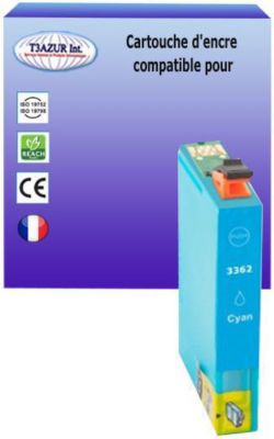 Cartouche d'encre T3AZUR pour Epson T3362 / T33XL Cyan
