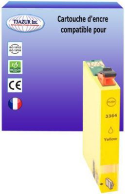 Cartouche d'encre T3AZUR pour Epson T3364 / T33XL Jaune