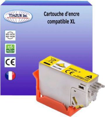 Cartouche d'encre T3AZUR pour Epson 202 XL  Jaune - T3AZUR