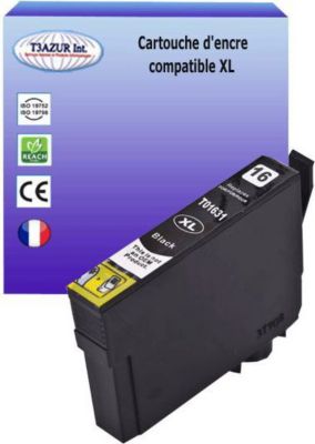Cartouche d'encre T3AZUR pour Epson T1631 / T16XL Noire