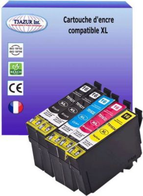 Cartouche d'encre T3AZUR pour Epson T1631 T1632/3/4 (pack5)