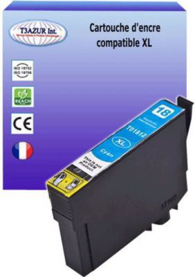 Cartouche d'encre T3AZUR pour Epson T1812/ T18XL Cyan