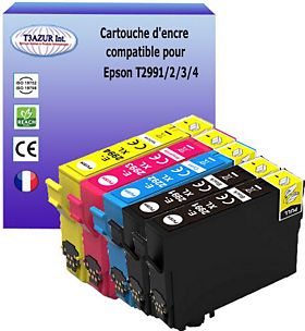 Cartouche d'encre T3AZUR pour Epson T2991/ T2992/3/4 (pack5