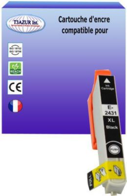 Cartouche d'encre T3AZUR pour Epson T2431 / T24XL Noire