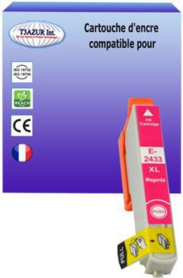 Cartouche d'encre T3AZUR pour Epson T2433 / T24XL Magenta
