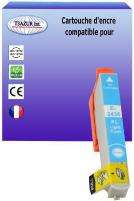 Cartouche d'encre T3AZUR pour Epson T2435 / T24XL Light Cyan