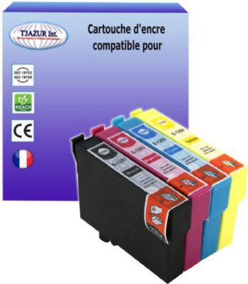 Cartouche d'encre T3AZUR pour Epson T1281/2/3/4 (pack4)