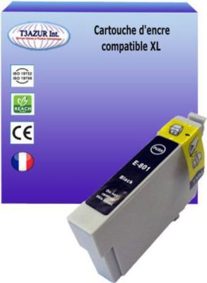 Cartouche d'encre T3AZUR pour Epson T0801 Noire