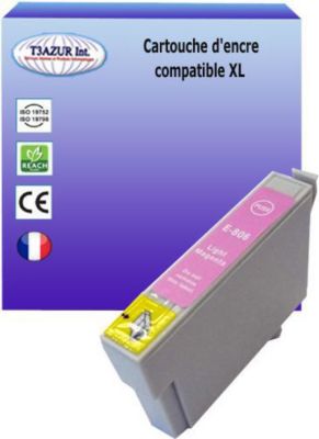 Cartouche d'encre T3AZUR pour Epson T0806 Light Magenta