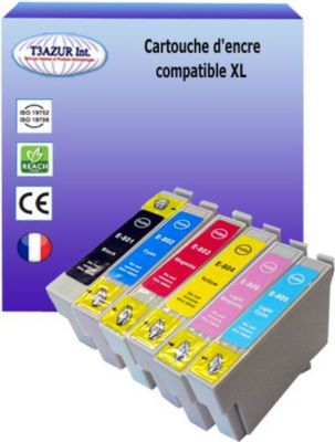 Cartouche d'encre T3AZUR pour Epson T0801/2/3/4/5/6 (pack6) Cartouche d'encre T3AZUR pour Epson T0801/2/3/4/5/6 (pack6)