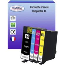 Cartouche d'encre T3AZUR pour Epson T3471 /2/3/4 (pack 4)