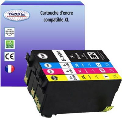 Cartouche d'encre T3AZUR pour Epson T3591 /2/3/4 (pack 4)