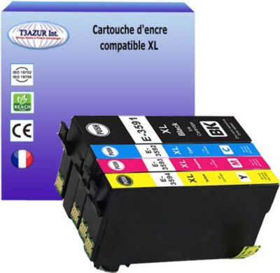 Cartouche d'encre T3AZUR pour Epson T3591 /2/3/4 (pack 4) Cartouche d'encre T3AZUR pour Epson T3591 /2/3/4 (pack 4)