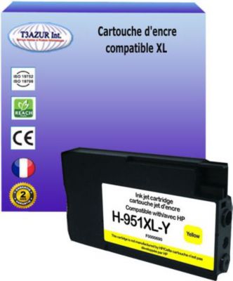 Cartouche d'encre T3AZUR pour HP 951 XL  Jaune Cartouche d'encre T3AZUR pour HP 951 XL  Jaune
