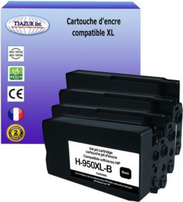 Cartouche d'encre T3AZUR pour HP950, HP951 XL (1N+1C+1M+1J)