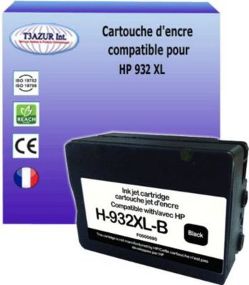 Cartouche d'encre T3AZUR pour HP 932 XL  Noire Cartouche d'encre T3AZUR pour HP 932 XL  Noire