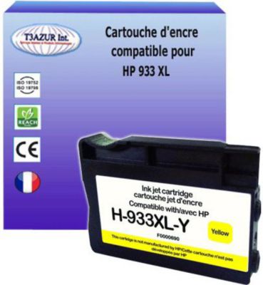 Cartouche d'encre T3AZUR pour HP 933 XL  Jaune Cartouche d'encre T3AZUR pour HP 933 XL  Jaune