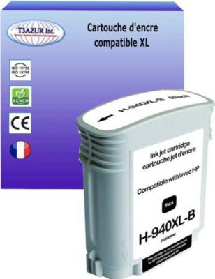 Cartouche d'encre T3AZUR pour HP 940 XL  Noire Cartouche d'encre T3AZUR pour HP 940 XL  Noire