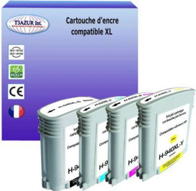 Cartouche d'encre T3AZUR pour HP940 XL (1N+1C+1M+1J)