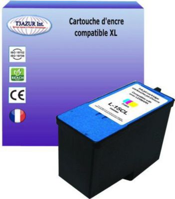 Cartouche d'encre T3AZUR pour Lexmark 15 Couleur