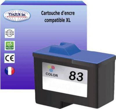Cartouche d'encre T3AZUR pour Lexmark N°83 - Couleur