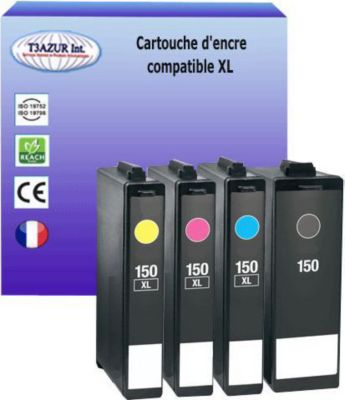 Cartouche d'encre T3AZUR pour Lexmark 150 XL (pack 4)