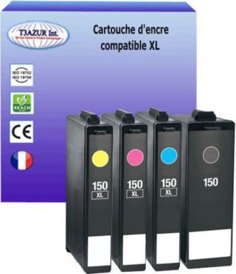Cartouche d'encre T3AZUR pour Lexmark 150 XL (pack 4) Cartouche d'encre T3AZUR pour Lexmark 150 XL (pack 4)