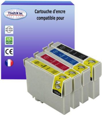 Cartouche d'encre T3AZUR pour Epson T0711/2/3/4 (pack4) Cartouche d'encre T3AZUR pour Epson T0711/2/3/4 (pack4)