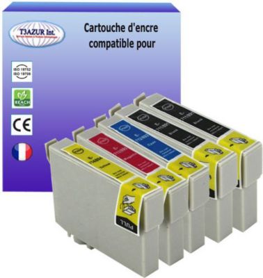 Cartouche d'encre T3AZUR pour Epson T0711/2/3/4 (pack5) Cartouche d'encre T3AZUR pour Epson T0711/2/3/4 (pack5)