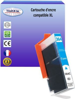Cartouche d'encre T3AZUR pour HP 364 XL Cyan