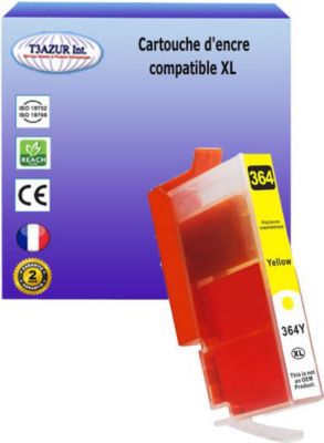 Cartouche d'encre T3AZUR pour HP 364 XL Jaune Cartouche d'encre T3AZUR pour HP 364 XL Jaune