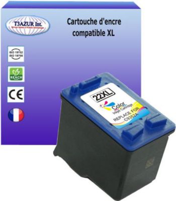 Cartouche d'encre T3AZUR pour HP 22 XL Couleur Cartouche d'encre T3AZUR pour HP 22 XL Couleur