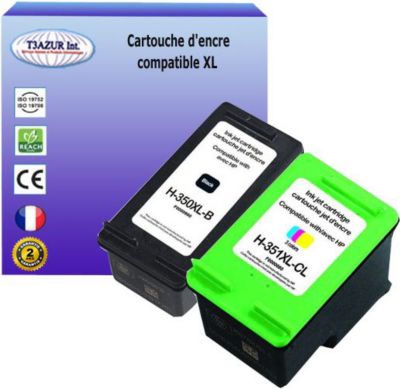 Cartouche d'encre T3AZUR pour HP350 / HP351 XL (1N+1C) Cartouche d'encre T3AZUR pour HP350 / HP351 XL (1N+1C)