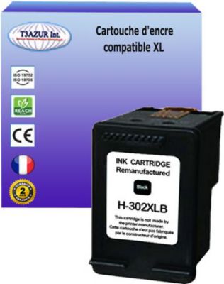 Cartouche d'encre T3AZUR pour HP 302 XL Noire Cartouche d'encre T3AZUR pour HP 302 XL Noire