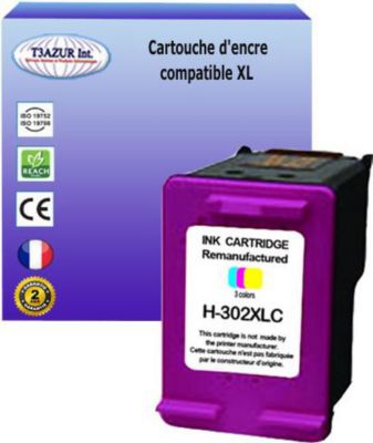 Cartouche d'encre T3AZUR pour HP 302 XL Couleur