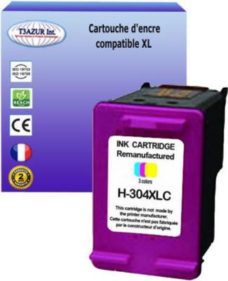 Cartouche d'encre T3AZUR pour HP 304 XL Couleur