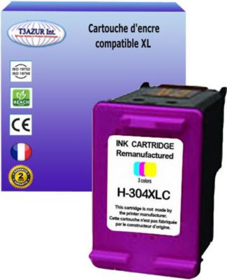 Cartouche d'encre T3AZUR pour HP 304 XL Couleur Cartouche d'encre T3AZUR pour HP 304 XL Couleur