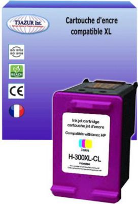 Cartouche d'encre T3AZUR pour HP 300 XL Couleur Cartouche d'encre T3AZUR pour HP 300 XL Couleur