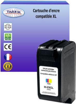 Cartouche d'encre T3AZUR pour HP 23  Noire