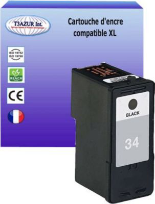 Cartouche d'encre T3AZUR pour Lexmark 34 Noire Cartouche d'encre T3AZUR pour Lexmark 34 Noire