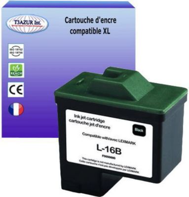 Cartouche d'encre T3AZUR pour Lexmark 16 Noire