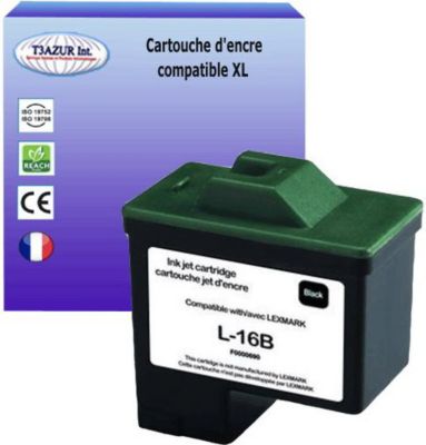 Cartouche d'encre T3AZUR pour Lexmark 16 Noire Cartouche d'encre T3AZUR pour Lexmark 16 Noire
